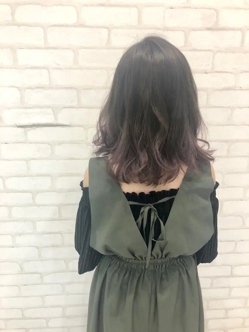 ミディアム カラー アッシュ グラデーションカラー ピンクカラー 巣鴨髪質改善サロン 🌈NONOKAのヘアスタイル