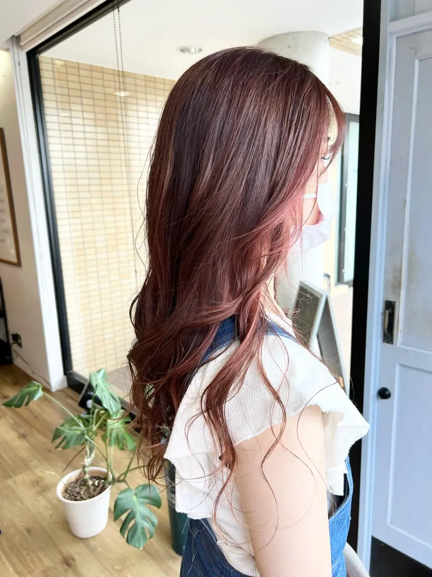ロング カラー カット ヘアカラー トリートメント 堀 望美のヘアスタイル