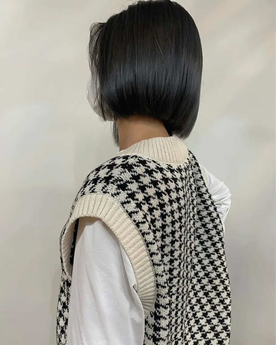 ミディアム カット ヘアカラー 田中 碧のヘアスタイル