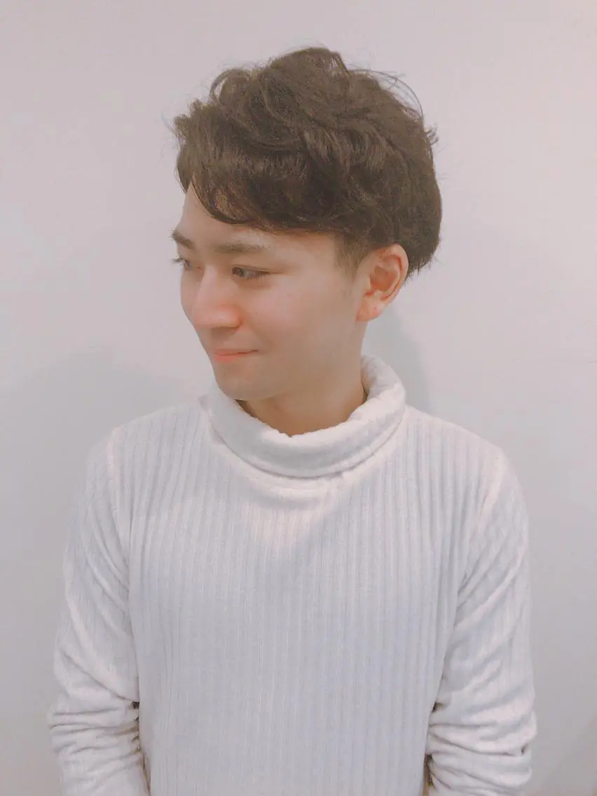 ショート カラー パーマ ヘアアレンジ メンズ メンズパーマ カット パーマ ちこ .のヘアスタイル