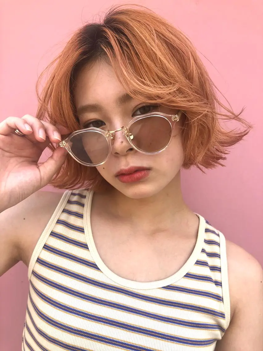 ミディアム カラー Kaede .のヘアスタイル
