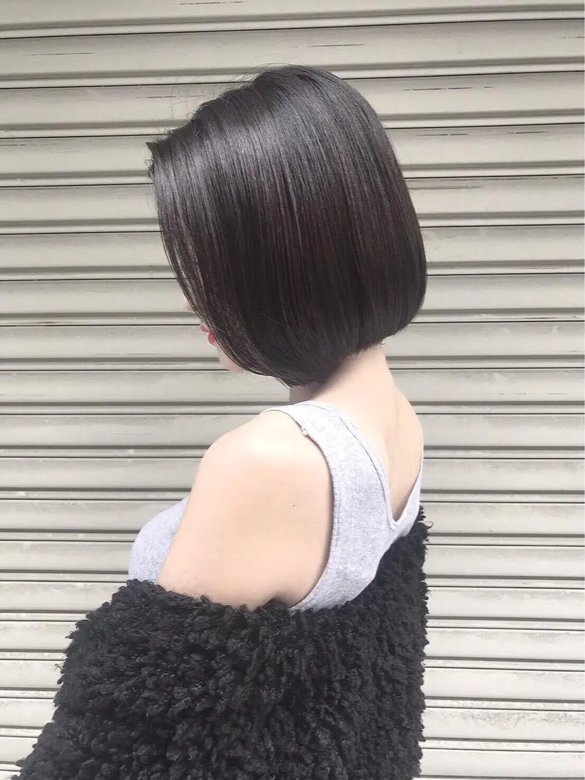 ショート カラー ヘアアレンジ 黒髪 柔らか垢抜けｶﾗｰと ｶｯﾄ🫧ASUKAのヘアスタイル