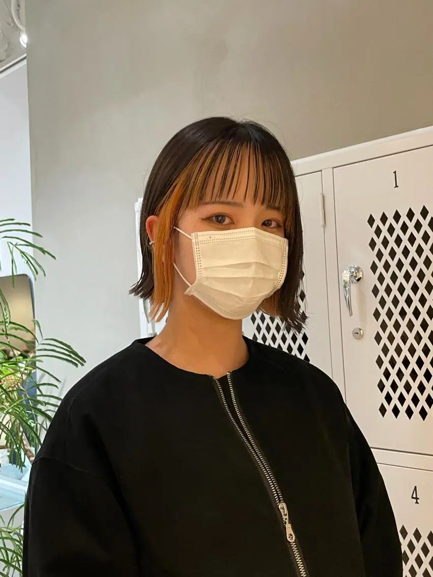 ミディアム 中村 玲音のヘアスタイル
