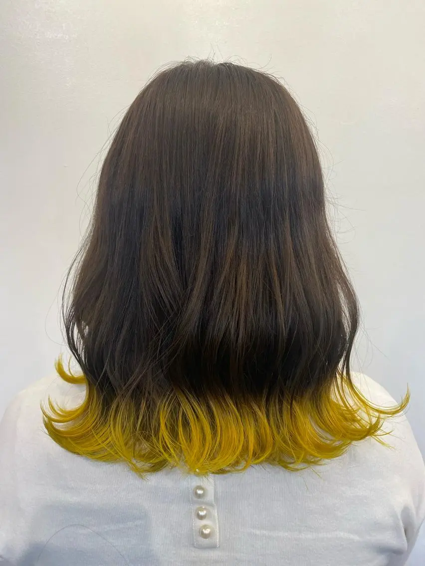 セミロング カラー ヘアアレンジ MOE /Zina横浜2ndのヘアスタイル