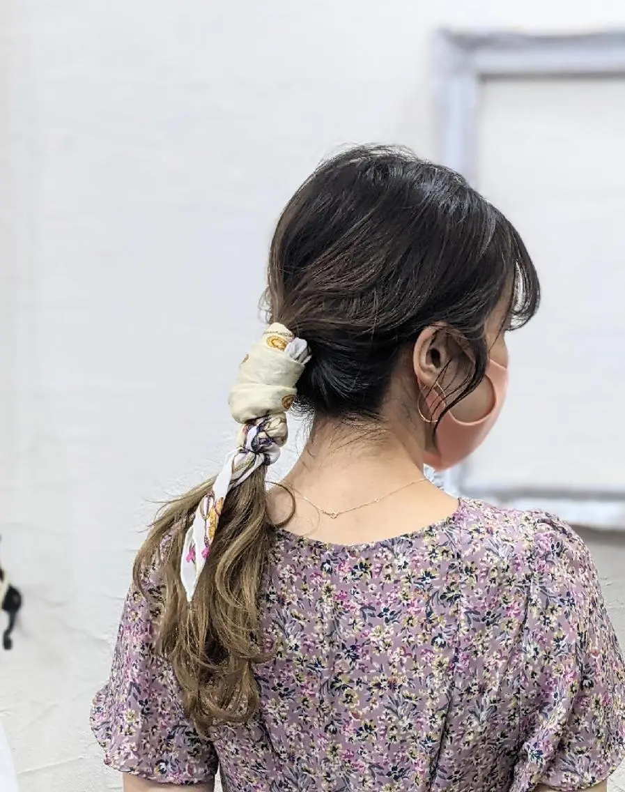 セミロング ヘアアレンジ HIKARI＠ Ruheplatzのヘアスタイル