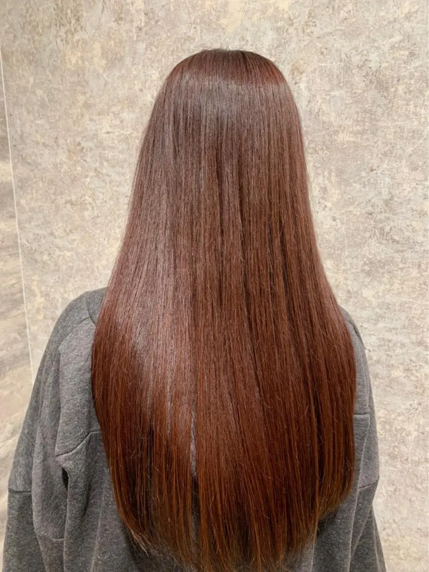 ロング カラー ブラウンカラー オレンジ オレンジブラウン Blanco Color&Careのヘアスタイル