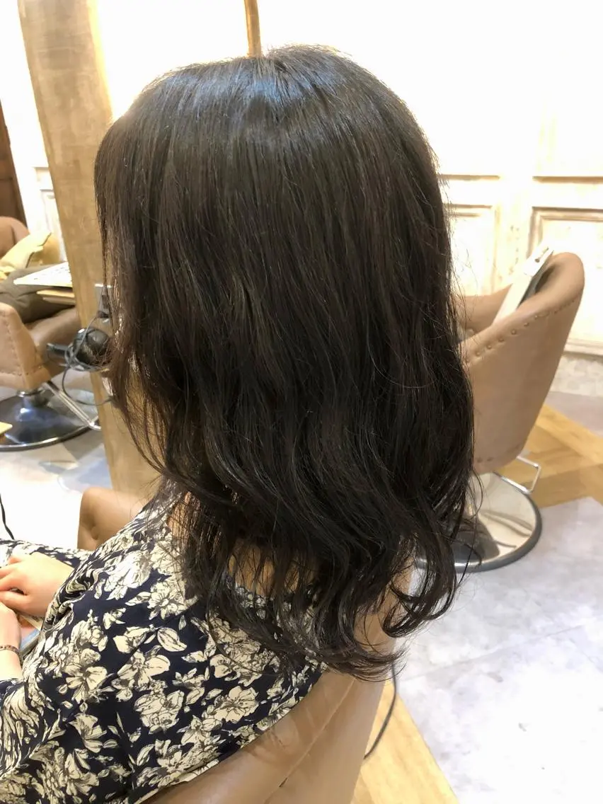 セミロング パーマ 鷺沼駅徒歩1分 キシタクのヘアスタイル