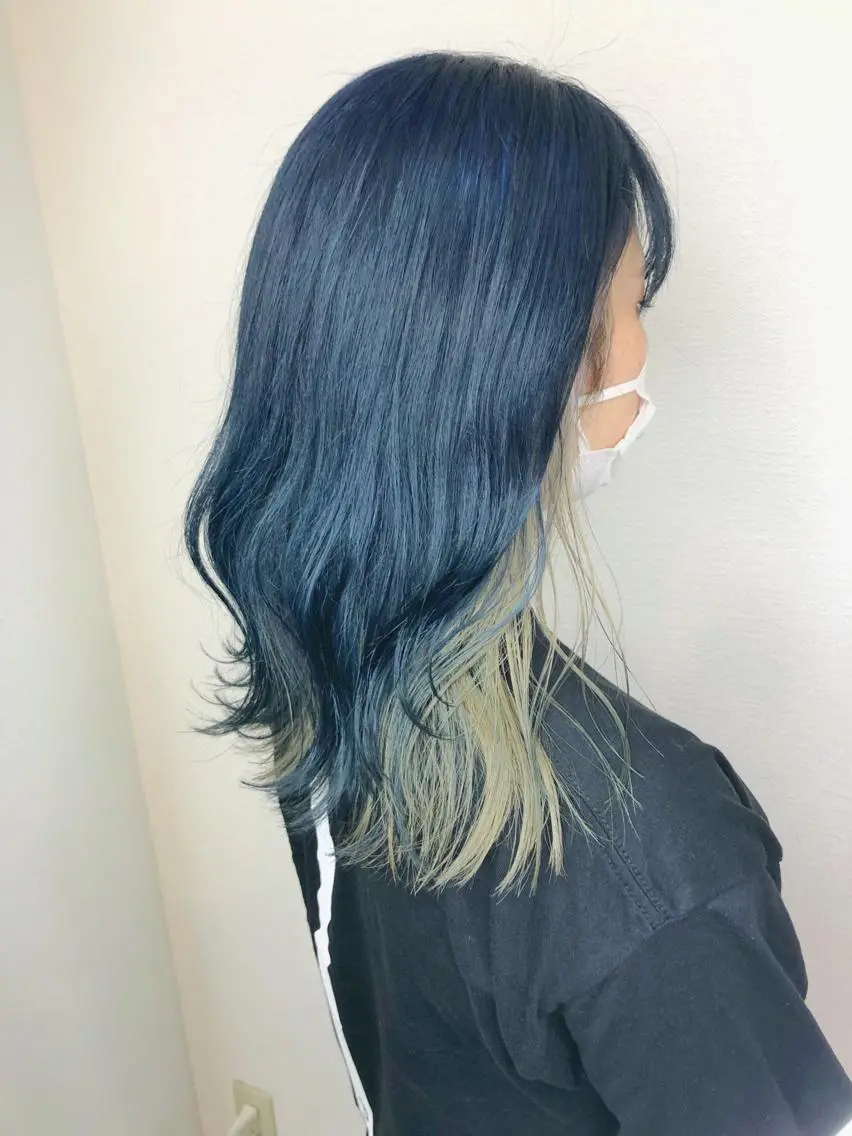 ミディアム カラー ベージュカラー ブルーカラー ペールベージュ ヘアカラー 山崎 俊介のヘアスタイル