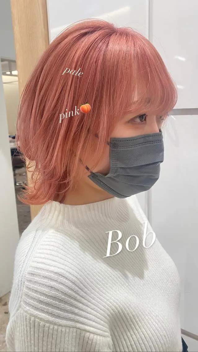 ショート カラー ヘアアレンジ 切りっぱなしボブ ベージュカラー ハイトーンカラー インナーカラー ピンクカラー 🌿レイヤー/ブリー チ/🌿JINのヘアスタイル