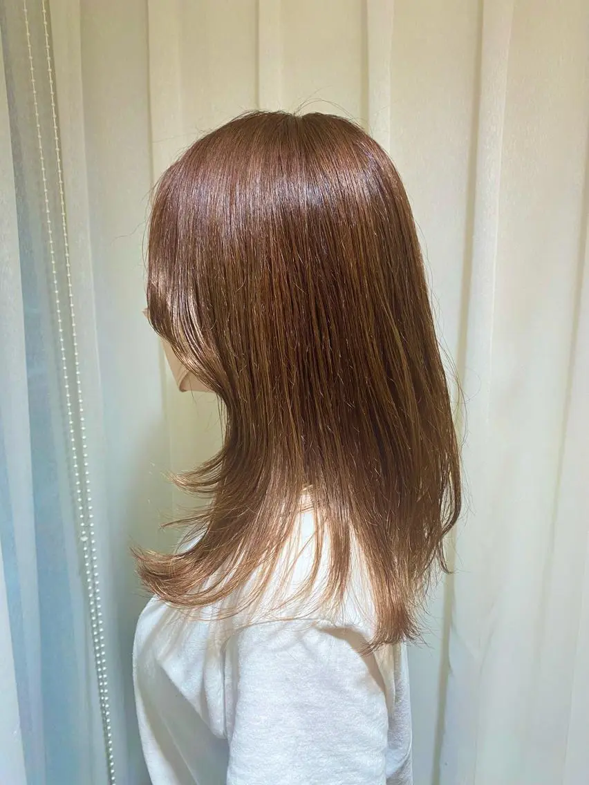 セミロング オレンジブラウン 🍒 Rino 🍒 カットモデル募集中のヘアスタイル