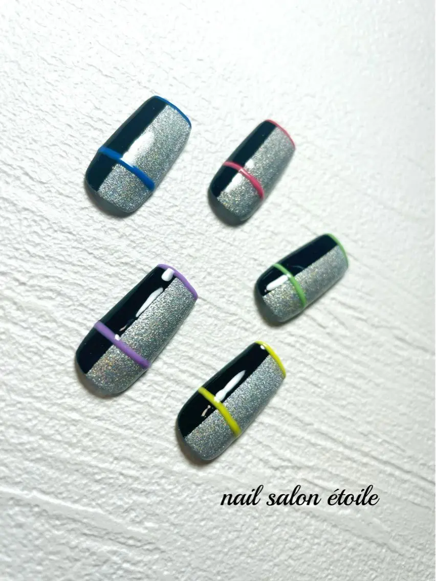 ネイル アートネイル ジェルネイル マグネットネイル ハンドネイル nail salon étoileのネイルデザイン