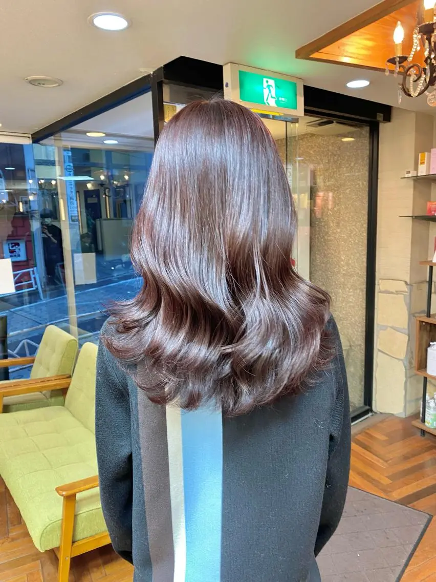 ロング カラー ベージュカラー グレージュ ヨシンモリ カット ヘアカラー トリートメント ボブ/縮毛矯正/ レイヤー/塚田のヘアスタイル