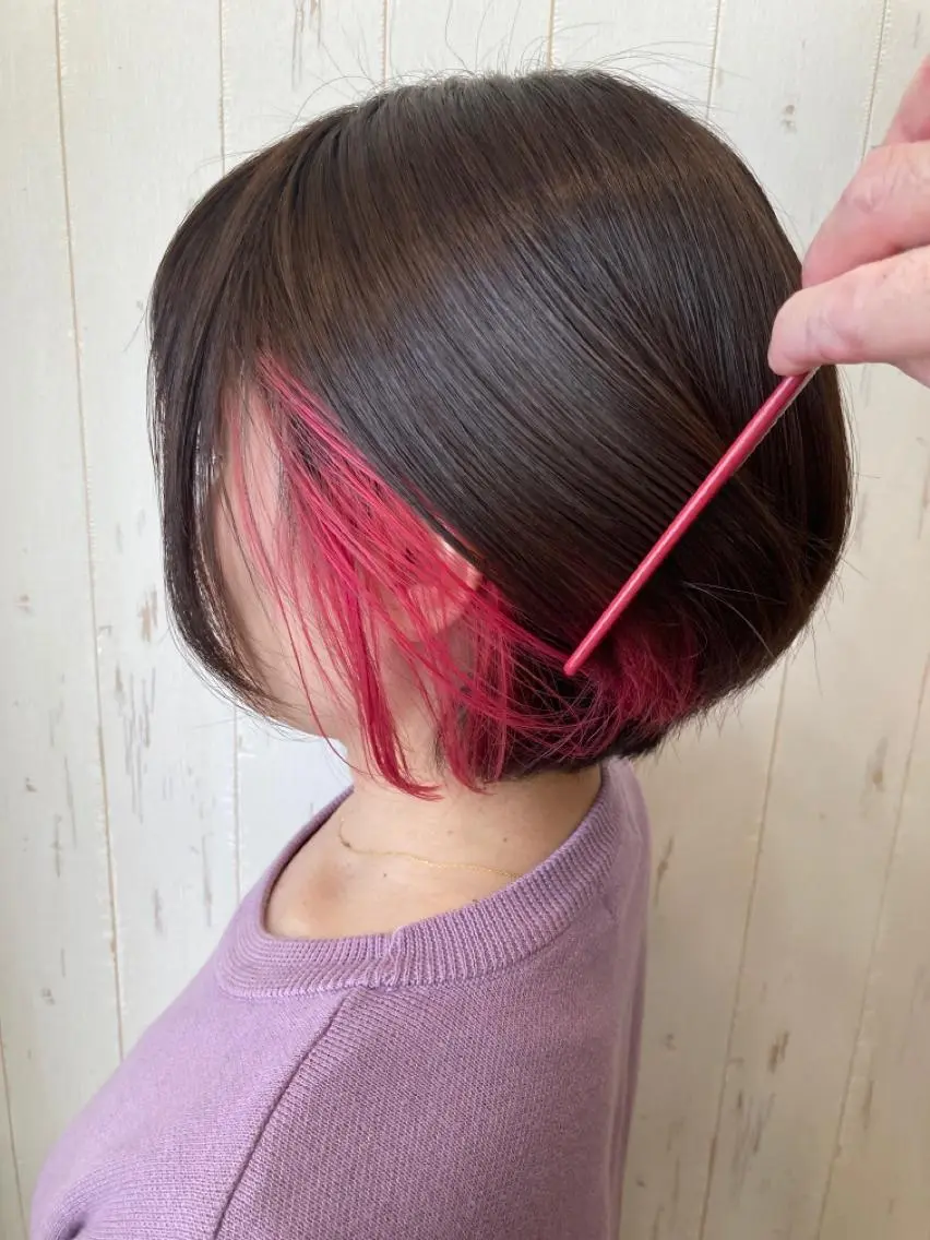 ショート カラー ヘアカラー&縮毛矯正 STAR☆RIVERのヘアスタイル