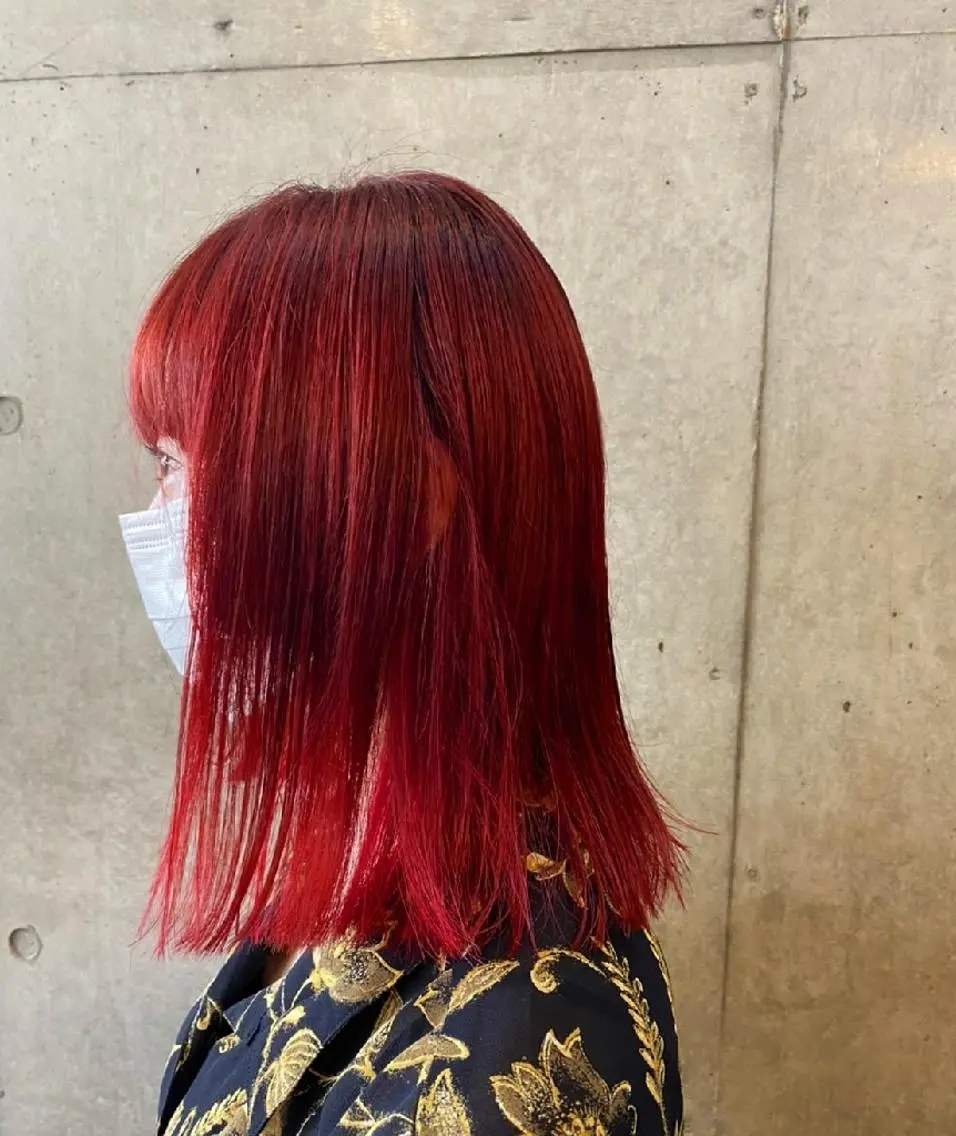 セミロング カラー カット ヘアカラー 小田川 竜也のヘアスタイル