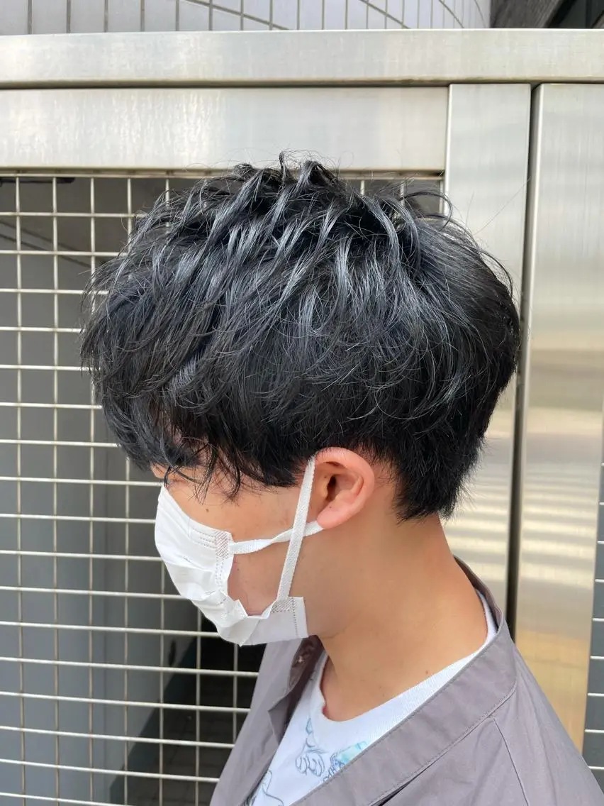 ショート メンズ カット 【メンズ縮毛矯正】 田中秀斗のヘアスタイル