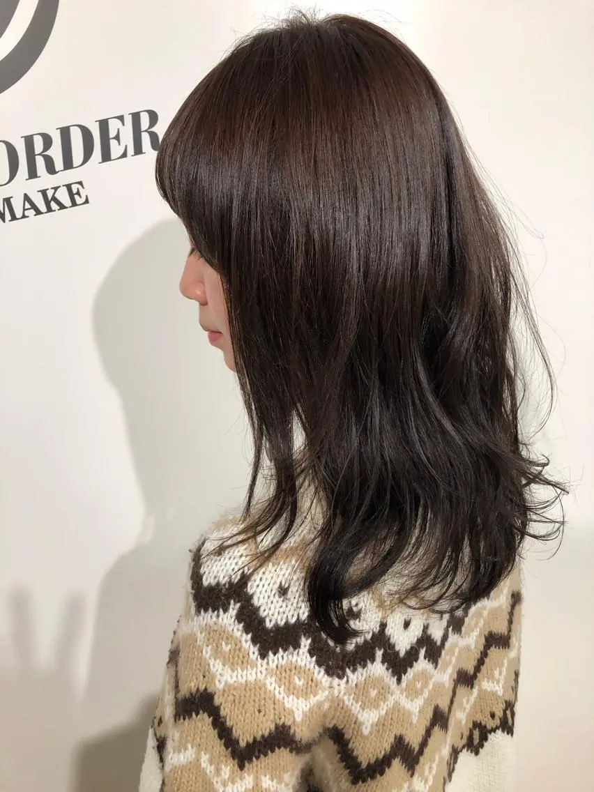 カラー グレージュ イルミナカラー 夜23時まで予約🉑 reverieあきらのヘアスタイル