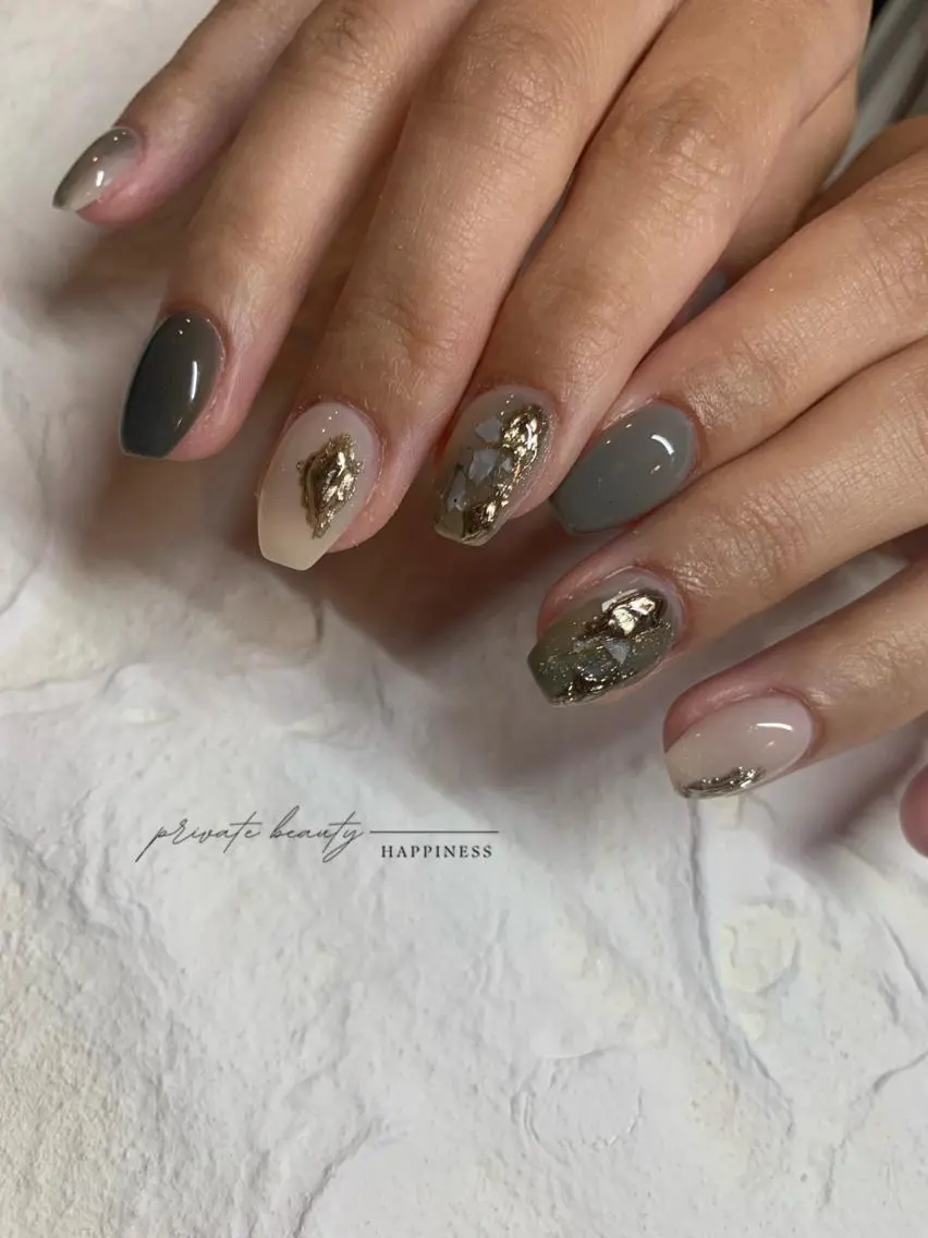 ネイル アートネイル ラメ(グリッター) スカルプネイル 夏ネイル happiness nailのネイルデザイン