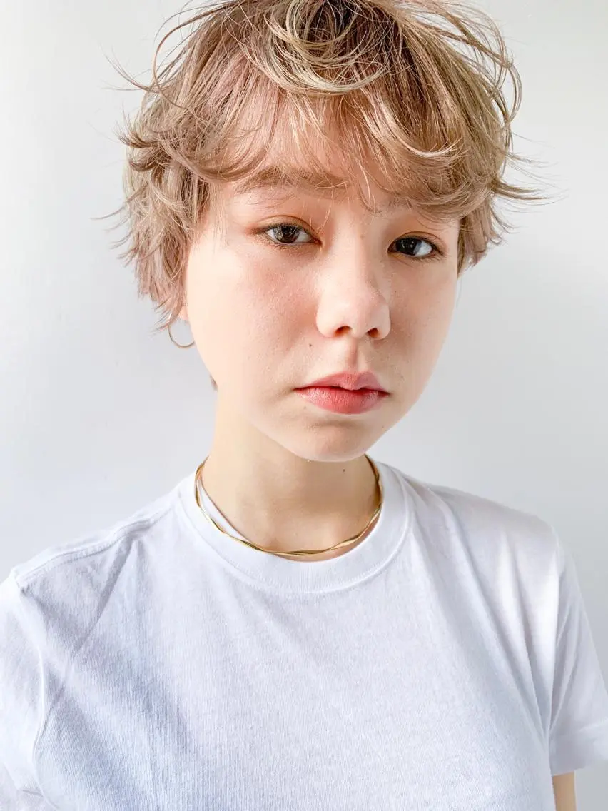 ショート カラー ベージュカラー 透明感カラー ハイトーンカラー ミルクティーベージュ ショートヘア topstylist fukudaのその他イメージ