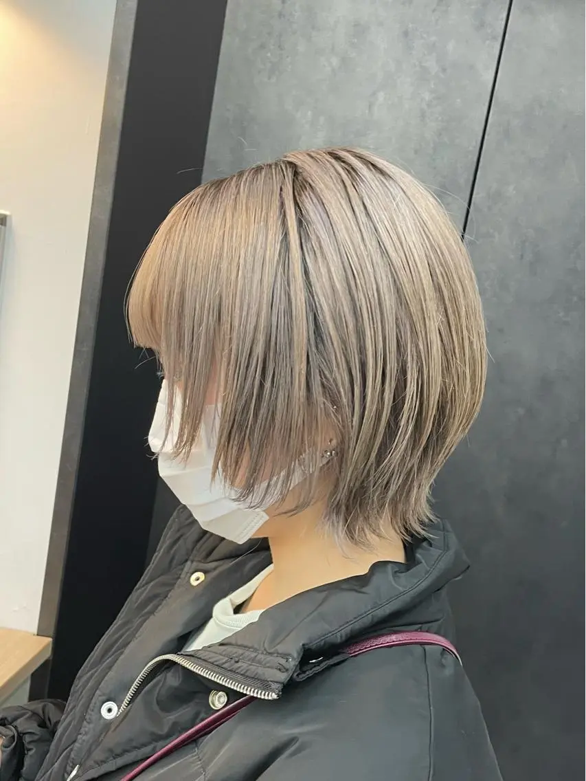 ショート カラー 縮毛矯正&髪質改善 TAIGAのヘアスタイル