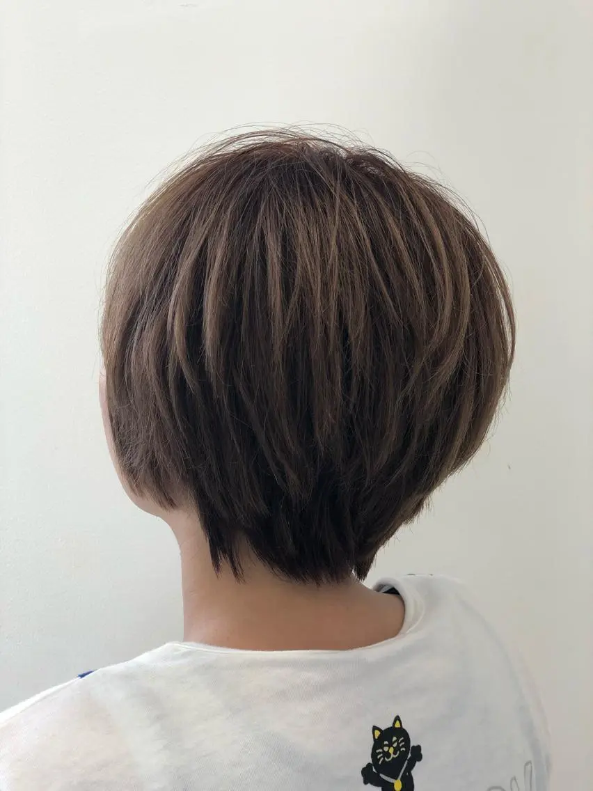ショート カット ヘアカラー トリートメント 渡邉 ケイジのヘアスタイル