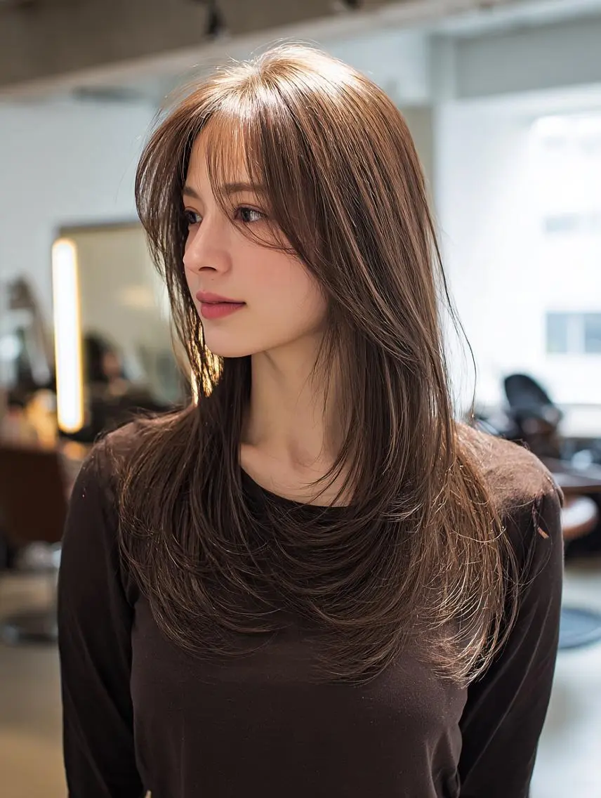 ミディアム 🍒暖色×ハイトーン ×デザイン✨まなりのヘアスタイル