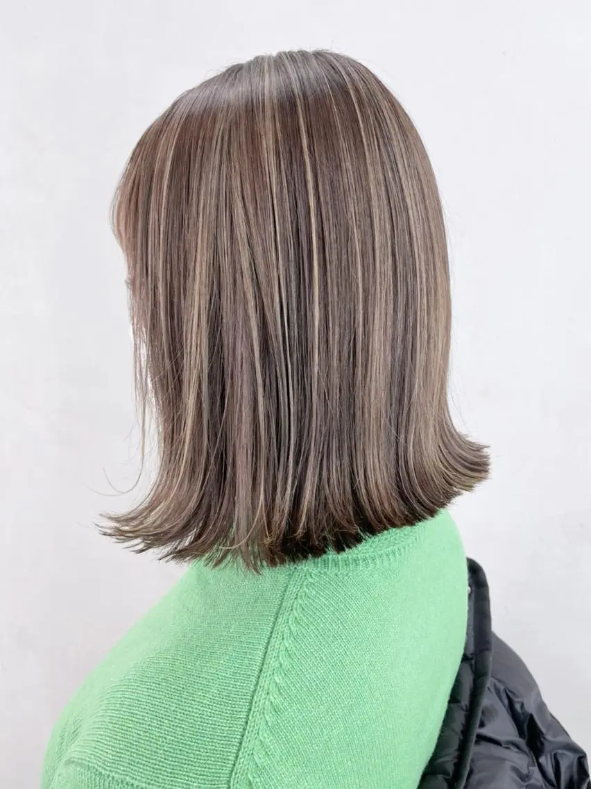 カラー パーマ ヘアアレンジ ハイライトカラー ボブ カット ヘアカラー トリートメント ITbyALBUM 下北沢店のヘアスタイル