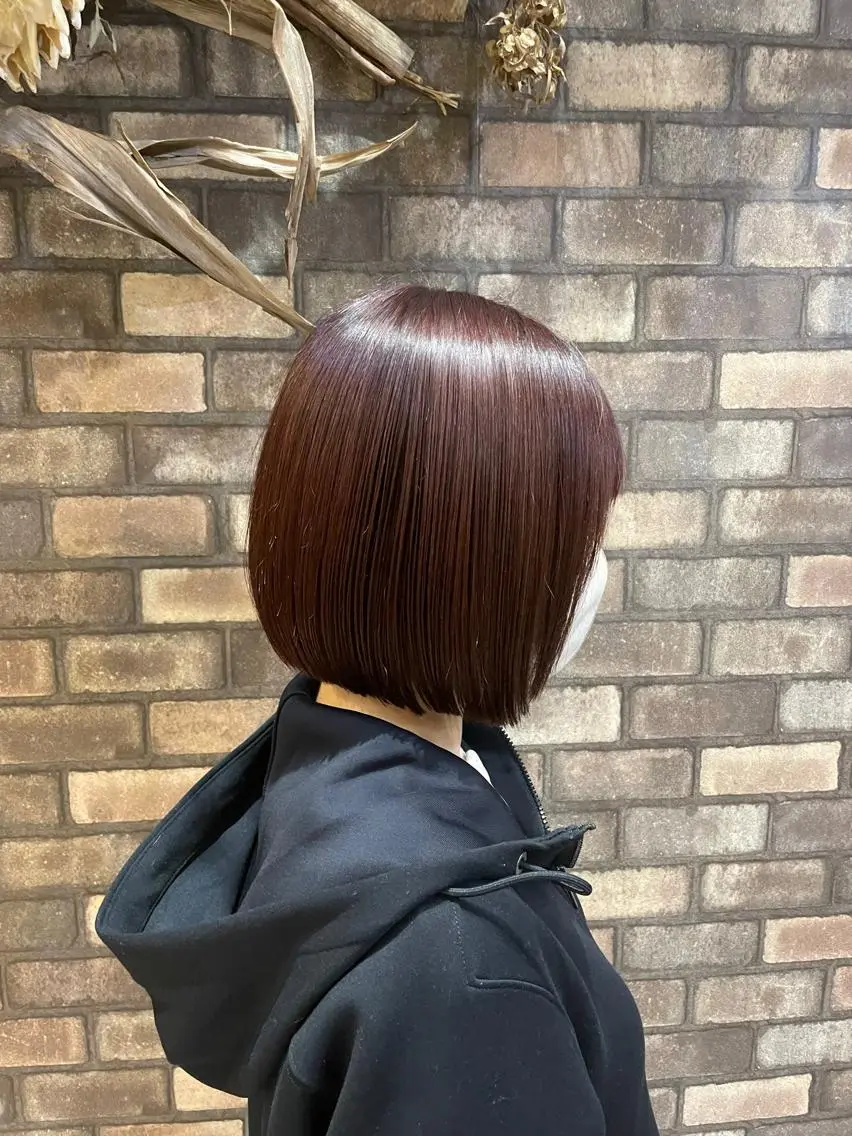 ショート ボブ ハイライト 髪質改善 韓国風ヘア レイヤーカット ✨ハイトーン✨ダブル カラー✨シバサキのヘアスタイル
