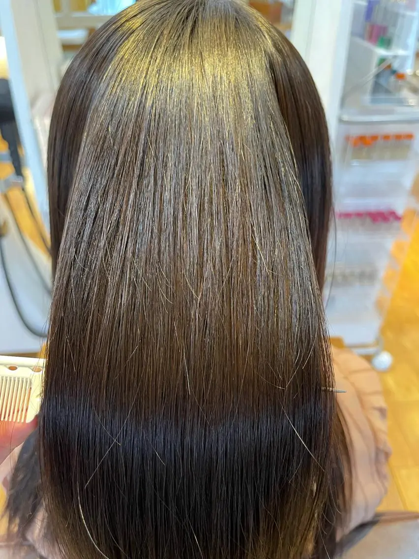ロング 縮毛矯正 トリートメント 梶谷 和希のヘアスタイル