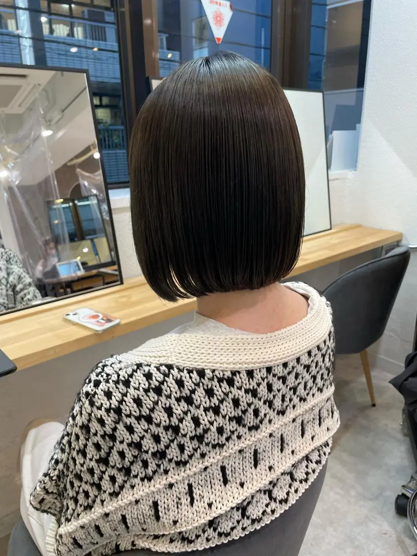 ショート ボブ 田中大星 /ボブ 縮毛矯正のヘアスタイル