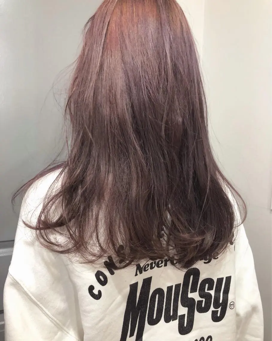 ロング カラー ブリーチ ケアブリーチ ピンクカラー ピンクパープル パープルカラー Pia ツボイ ケイタのヘアスタイル
