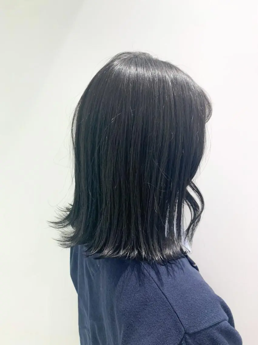 セミロング カラー パーマ ヘアアレンジ ネイル マツエク・マツパ 韓国風ベージュ🤎 赤みなし🌿横浜🤎のヘアスタイル