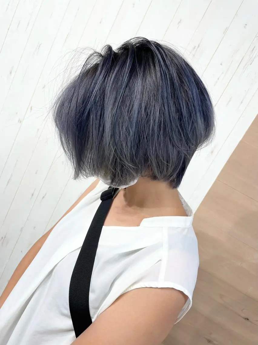 ショート 外国人風カラー ハイライト 韓国風ヘア レイヤーカット ショートヘア AN'TIA小作代表 ⭐︎kazuma⭐︎のヘアスタイル