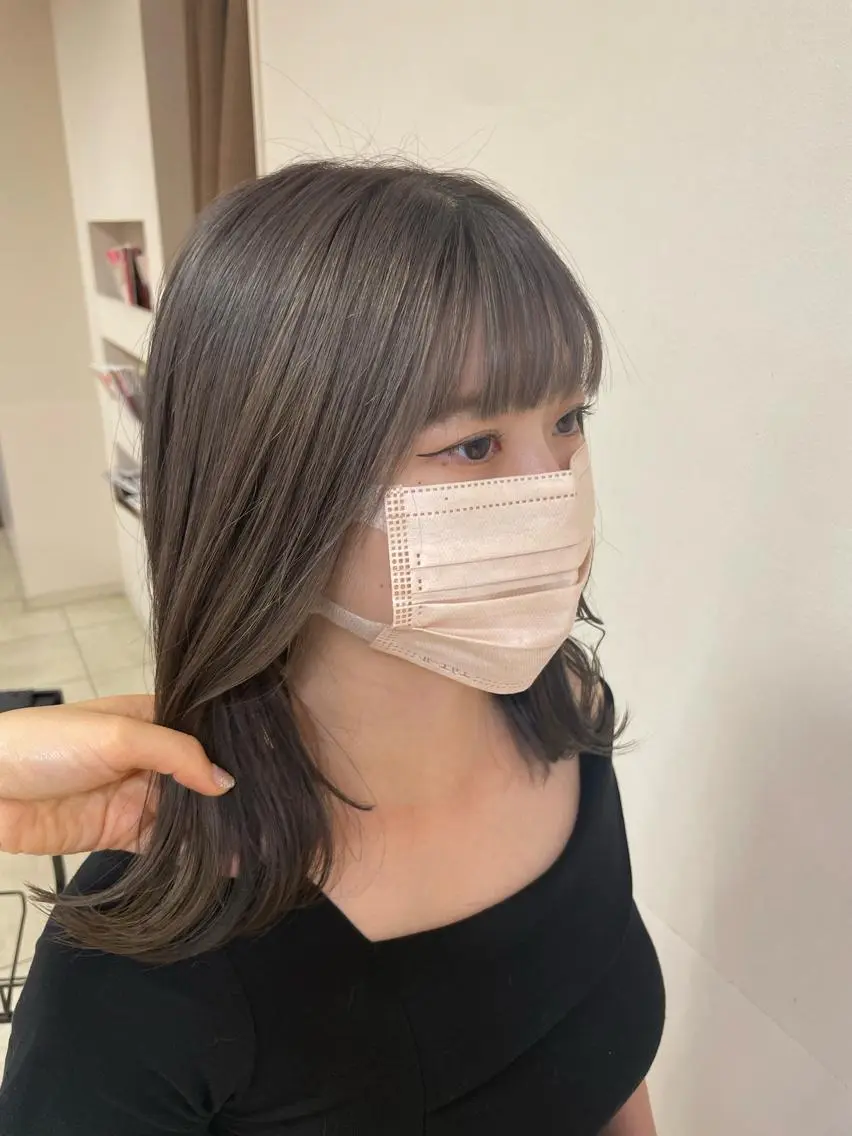 セミロング カラー ヘアアレンジ ヘアカラー トリートメント 【Sweep】おじま のぞみのヘアスタイル