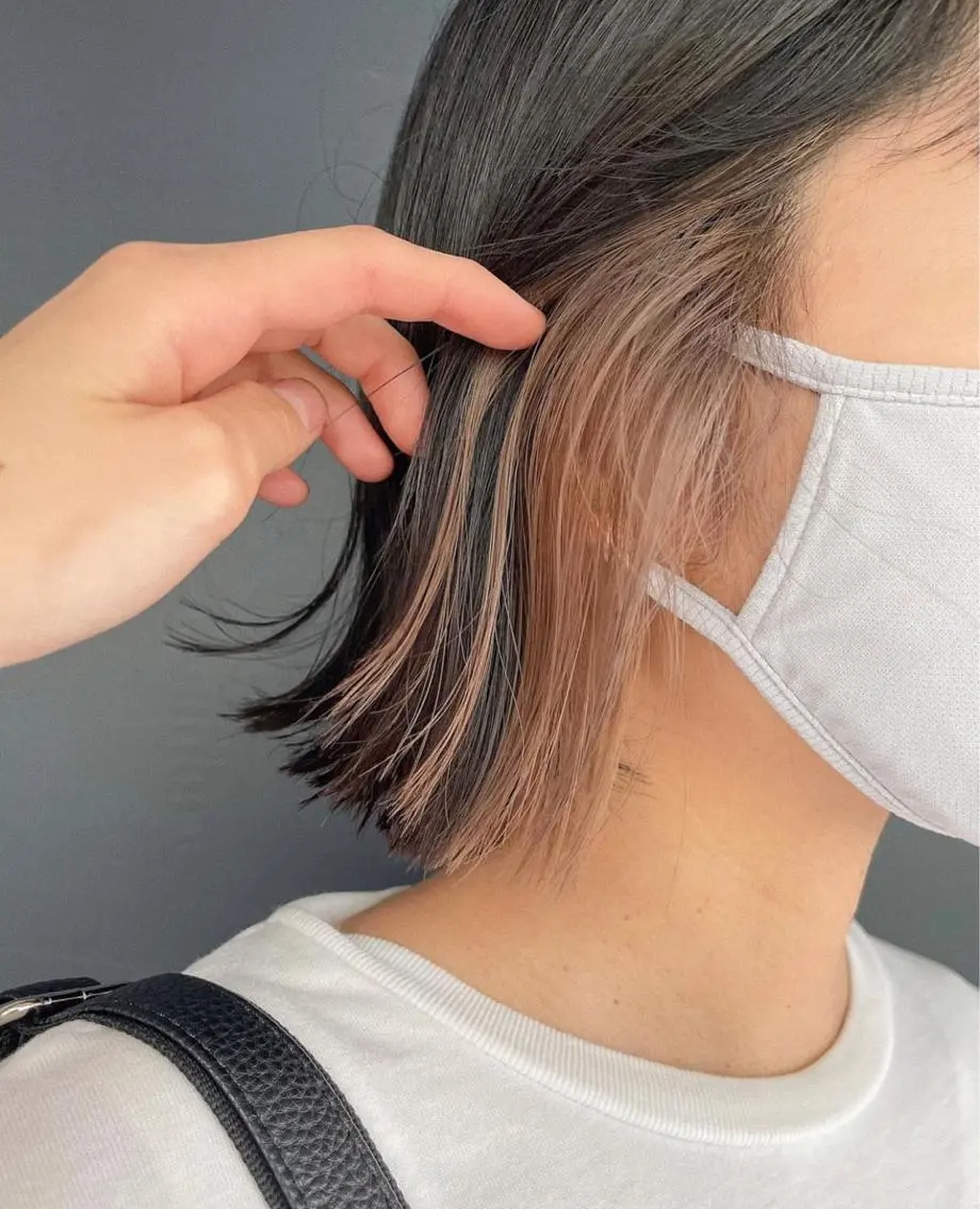 カラー インナーカラー 鶴井 美空のヘアスタイル