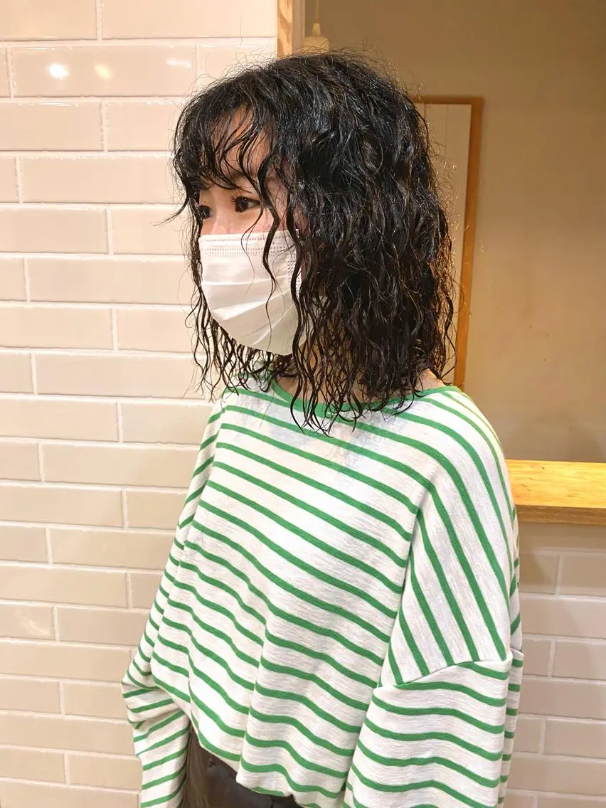 ミディアム パーマ ミディアムパーマ ショート& パーマ　坂本のヘアスタイル