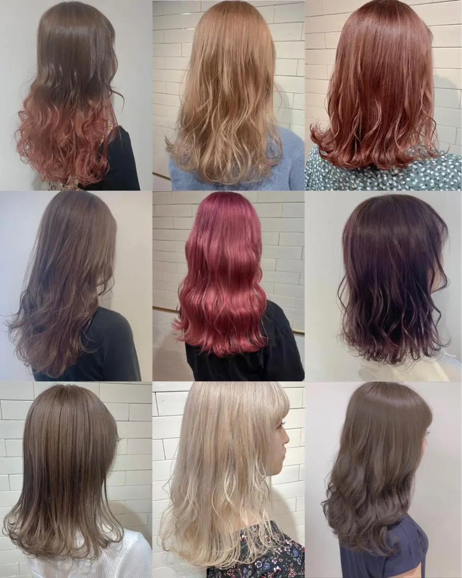 セミロング カラー ブリーチ ケアブリーチ トリートメント 🦋レイヤーカット ミドリカワ🦋のヘアスタイル
