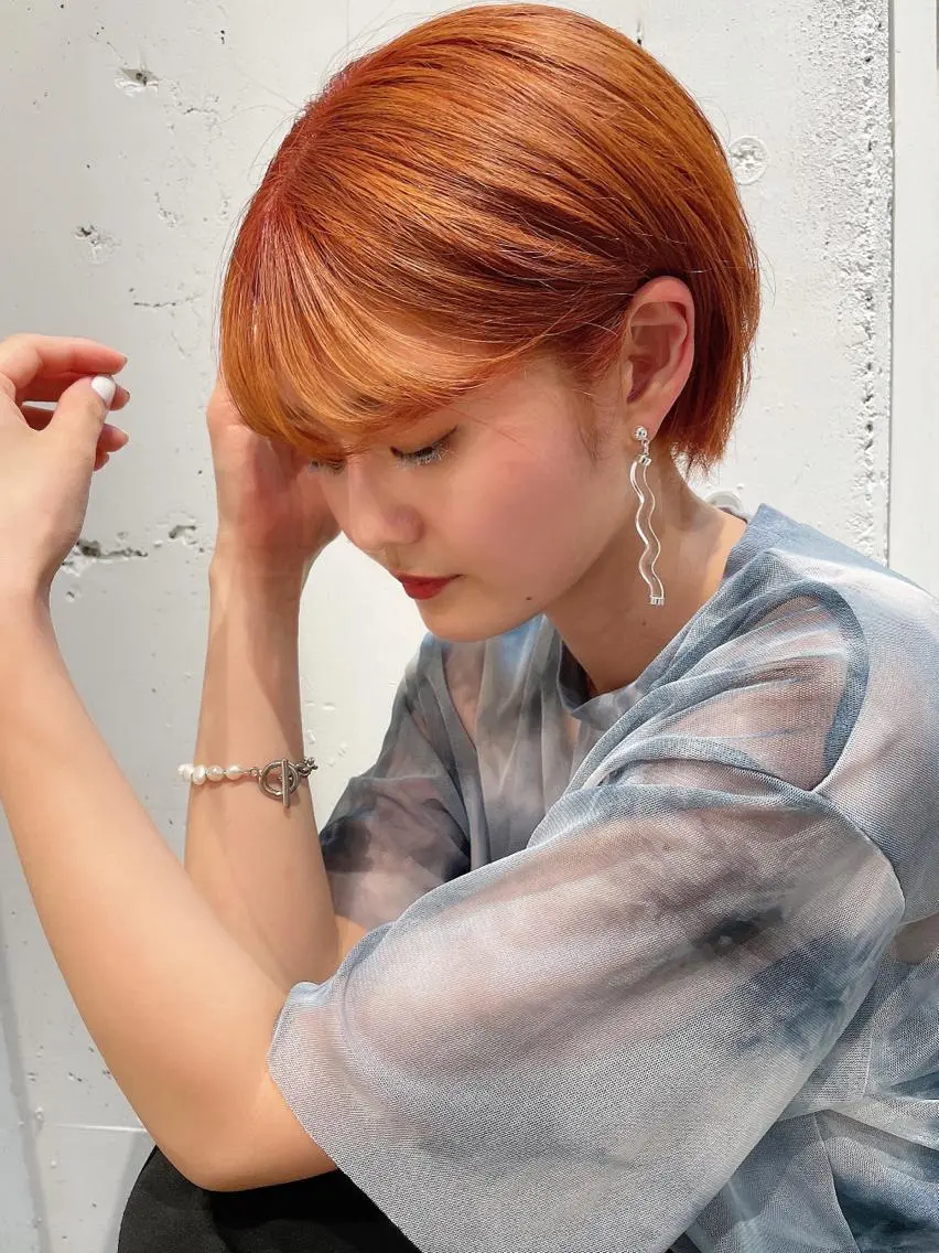 ショート ヘアカラー 名所 凌哉のヘアスタイル