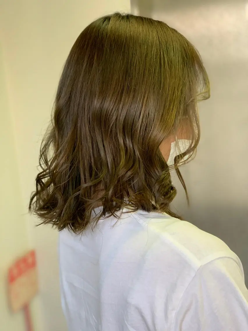 ミディアム ヘアカラー トリートメント メンズパーマ 髪質改善☆有馬のヘアスタイル