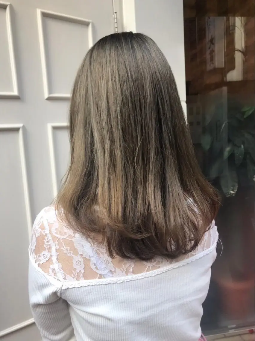 ミディアム カラー ベージュカラー ハイトーンカラー 🫟Blanco🫟 Color&Careのヘアスタイル