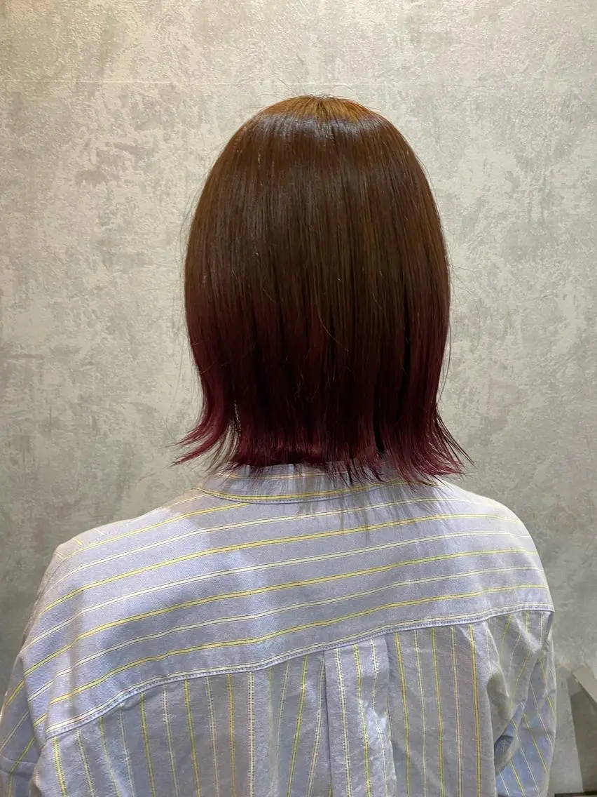 ミディアム カラー ヘアカラー 西田辺/ タカスナオヤのヘアスタイル