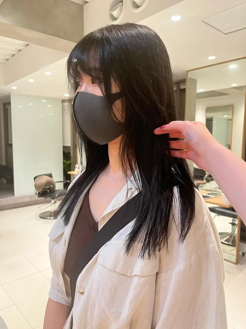 ロング カラー ヘアアレンジ 透明感カラー MAYU/上質ハイト ーン/レイヤーのヘアスタイル