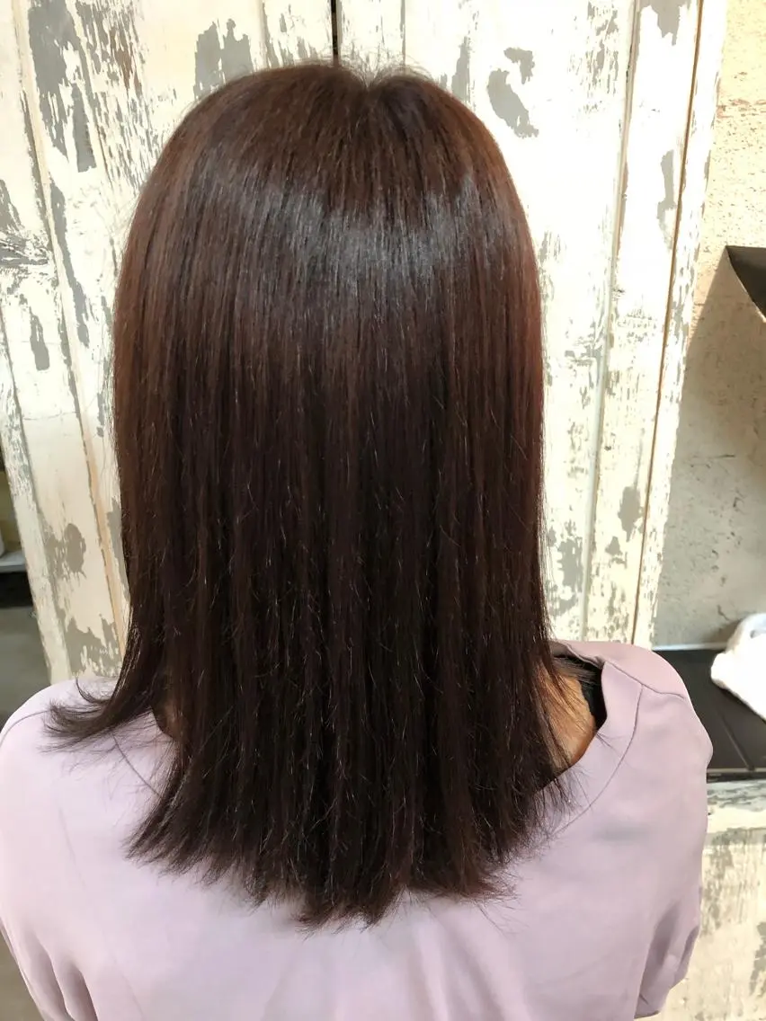 セミロング カラー ピンクカラー ピンクパープル パープルカラー 桐原 竜也のヘアスタイル