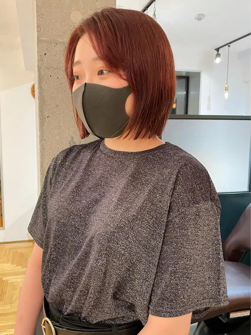 ショート カラー パーマ ヘアアレンジ ネイル マツエク・マツパ ベージュカラー ピンクカラー ピンクベージュ カラーマツエク ピンク トレンド眉🌈✨ arisaの眉毛・アイブロウイメージ