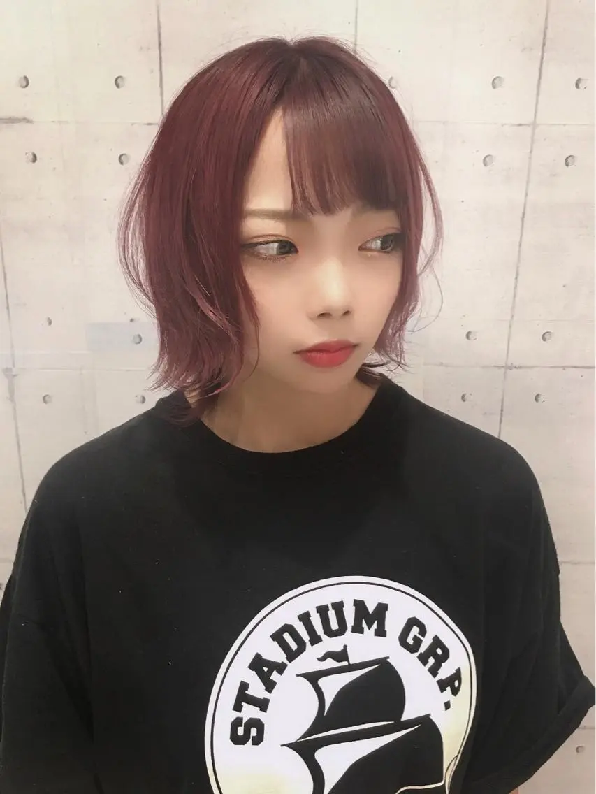 ショート カラー 韓・中華美女ヘア 🇰🇷×🇨🇳のヘアスタイル