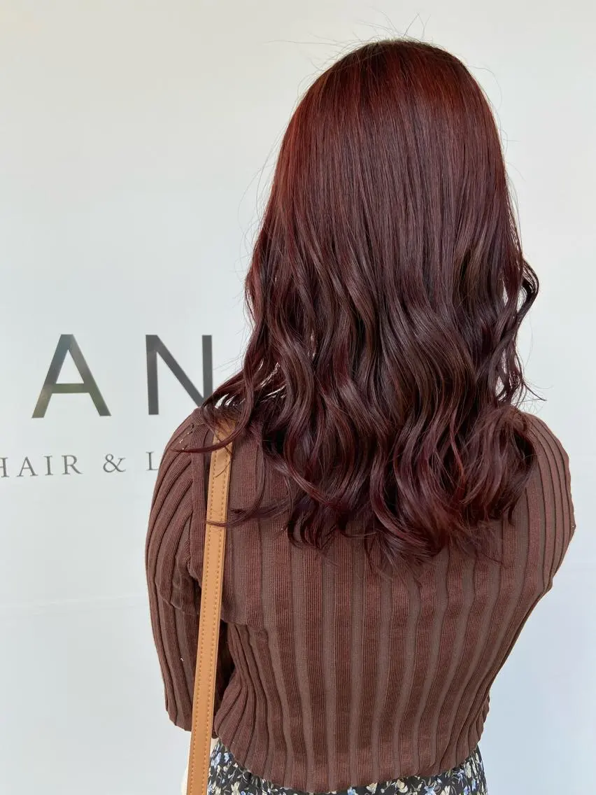 セミロング カラー ブラウンカラー ローズカラー ローズブラウン ヘアカラー ブランシェ小幡駅前店 森樹のヘアスタイル
