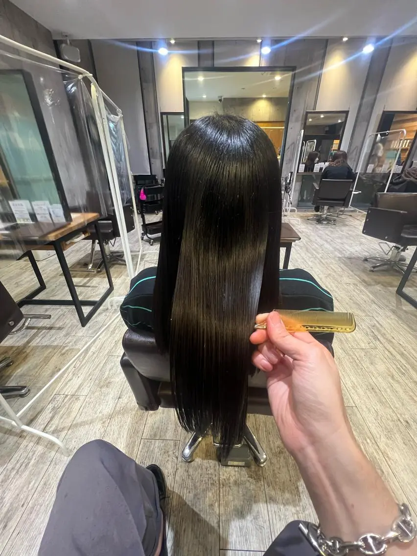 ロング カラー パーマ ヘアアレンジ メンズ キッズ ネイル マツエク・マツパ アイブロウ トリートメント EnBlesS西宮 マンツーマン神道有基のヘアスタイル