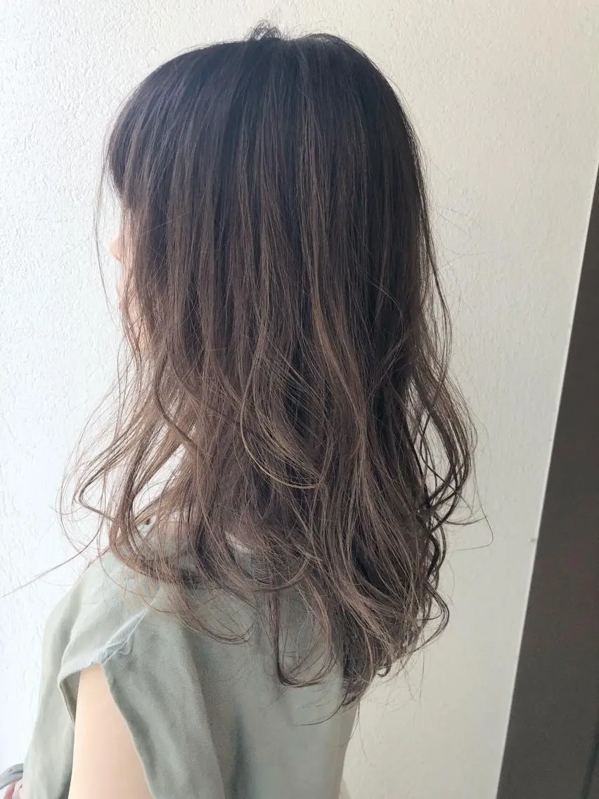 セミロング カラー ヘアカラー トリートメント sato yoのヘアスタイル