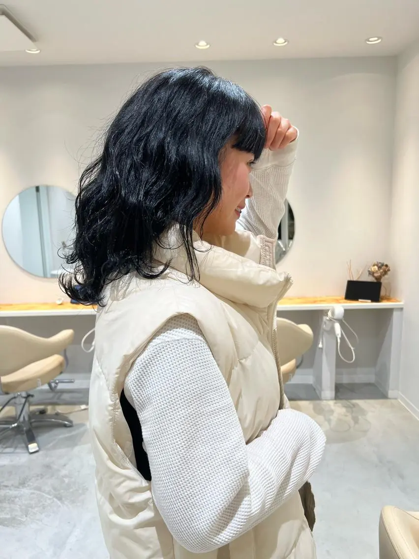 セミロング カラー 重松 丈博のヘアスタイル