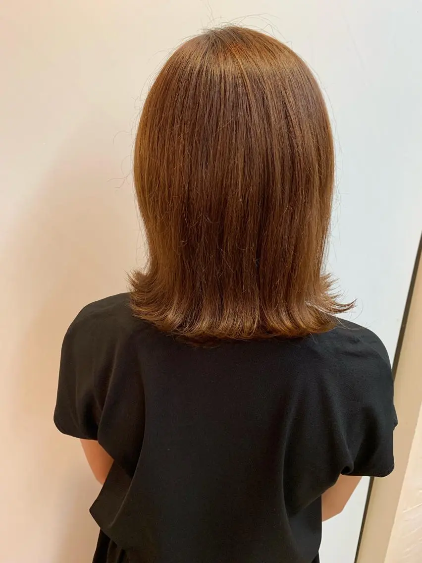 ミディアム 切りっぱなしボブ ボブ 高橋 沙希のヘアスタイル