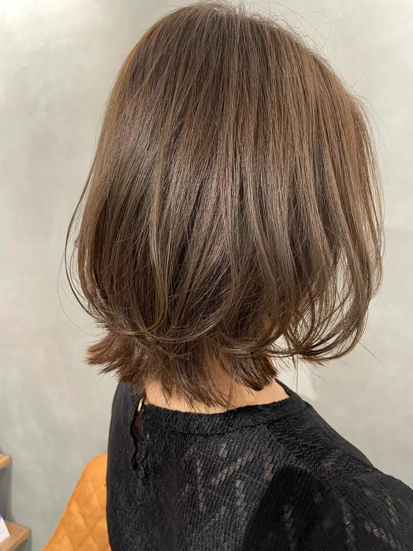 ミディアム カラー カット ヘアカラー トリートメント 【髪質改善】 梅田　聡のヘアスタイル